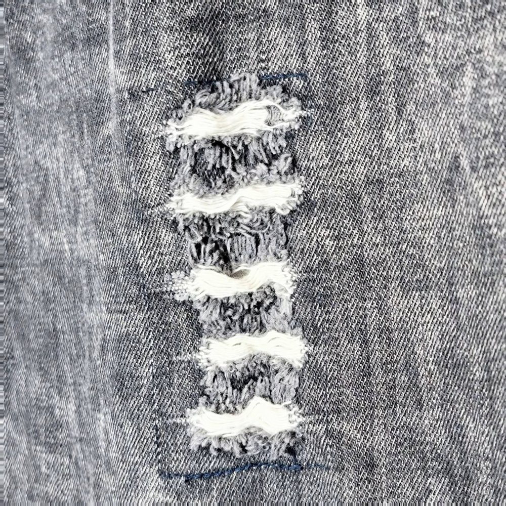 Denim Culture Men's Black Acid Wash Denim Distressed Design Front Jeans Size 38x - Picture 5 of 10